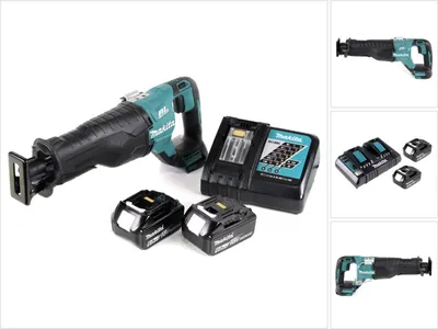 Produktbild von Makita DJR 187 Akku Reciprosäge 18 V Brushless Säbelsäge + 2x 6,0 Ah Akku + Ladegerät