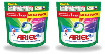 Produktbild von 2 x Ariel All-in-1 Pods Color - Waschmittel für Buntwäsche - Vorteilspackung - 2 Stücke