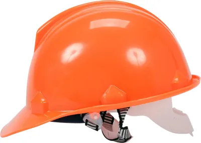 Image de Casque de protection orange en HDPE avec fermeture Pinlock