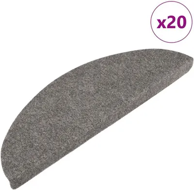 Produktbild von Stufenmatten Selbstklebend 20 Stk. Grau 65x22,5x3,5 cm