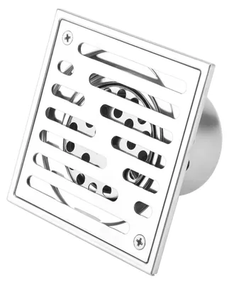 Immagine prodotto di Scarico per doccia in acciaio inossidabile - Scarico a pavimento - Anti-odore - Filtro per capelli - 110x110 mm - Acciaio inossidabile resistente