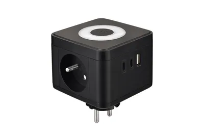 Obrázok produktu pre Adaptér VIKING Y23L 2x 230 V, 3x USB čierny