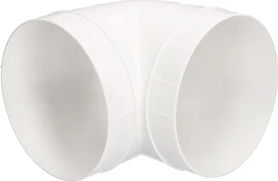 Obrázok produktu pre KOTARBAU® Rúrová spojka Ř 150 mm Koleno na vetracie potrubie 90° plastové biele