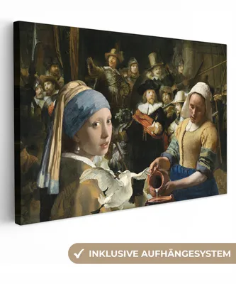 Produktbild von MuchoWow® - Leinwandbilder - Malerei - Alte Meister - Schwan, Wandbild, Wanddeko Bilder Wohnzimmer, 30x20 cm