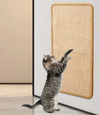 Produktbild von Kratzmatte Katze, 2 Stück 50x 25cm Sisal Teppich Katzen Kratzteppich Katzenkratzmatte Kratzbrett Wand,Katzenkratzbretter Kratzmatte für Schützt Teppiche und Sofas