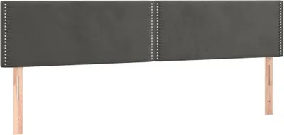 Produktbild von vidaXL Kopfteile Dunkelgrau 160x5x78/88 cm Samt