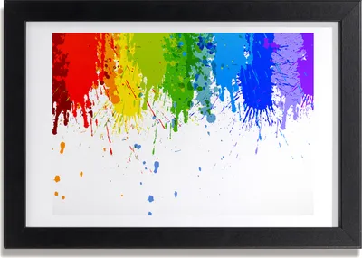 Produktbild von Bild 30x20 MDF-Rahmen, Wandkunst Regenbogenflecken