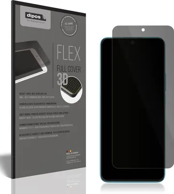 A product packaging for a screen protector is shown next to a smartphone with the screen protector applied.