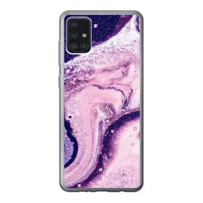 Produktbild von MuchoWow® Handyhülle Schutzhülle Hülle für Samsung Galaxy A52 5G Marmor - Glitzer - Chic Silikon Softcase Handy Hülle - Umschlag