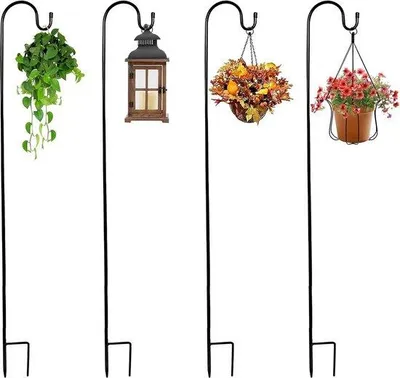 Produktbild von Famanu Gartenherdershaken 82 cm - Set von 4 Laternenträgern für Außendekoration