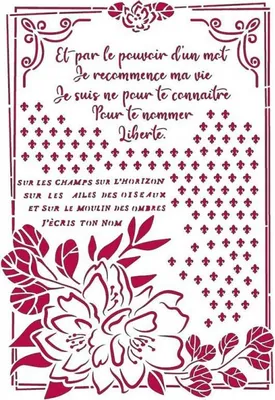 Image de STAMPERIA Mixed Media Schablone STENCIL - Journal Blume mit Rahmen