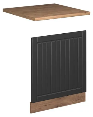 Image de Façade Vicco Fame-Line Gris foncé/Chêne de force doré 60cm, PT Chêne, Model 57198
