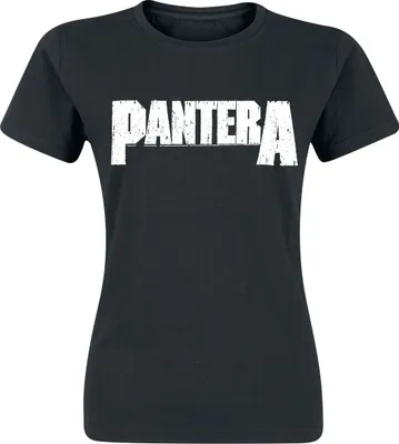 Produktbild von Pantera T-Shirt Damen Logo schwarz Bands 100% Baumwolle XL