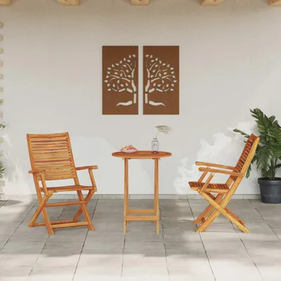 Produktbild von vidaXL Klapp Bistro Set 3 stk. Braun Massivholz Akazie