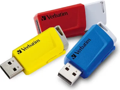 Produktbild von Verbatim 49306 Store N Click 16 GB USB 3.1 Stick, 80MB/s Lesen, 25MB/s Schreiben, 3er Pack