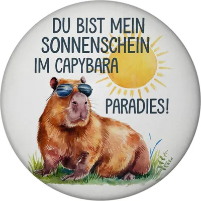 Produktbild von Capybara mit Sonnenbrille Magnet mit Flaschenöffner - Mein Sonnenschein