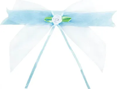 Produktbild von 10 x Oblique Unique Antennenschleife Hochzeit Deko Schleife 12 cm - helltürkis