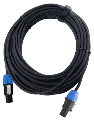 Productafbeelding van Pronomic pro-line BOXSP1-15 luidsprekerkabel, 2x 1,5 mm² - Professionele luidsprekerkabel voor DJ en PA-systemen - Lengte: 15 meter - Connectoren: 2-polig, compatibel met Speakon - Kabelklemmen voor trekontlasting - Zwart