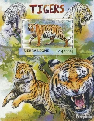 Produktbild von Briefmarken Sierra Leone 2017 Mi Block 1189 (kompl. Ausg.) postfrisch Tiger
