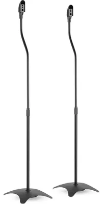 Produktbild von Lautsprecherständer, Teleskopausführung - 68-110 cm, verstellbar - 4,5 kg Tragfähigkeit - Holz - Schwarz