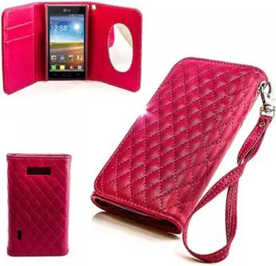 Produktbild von LG Optimus L7 (P700) Booksytle Handtasche Mirror Pink