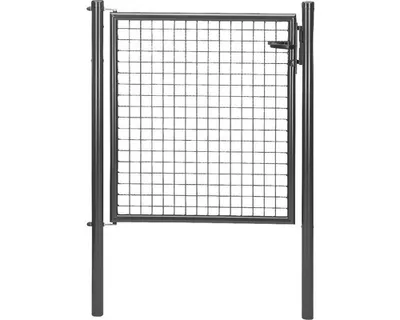 Image de Alberts 600112 Porte d'entrée en grillage ondulé, anthracite métallique, largeur 100 cm, hauteur 125 cm