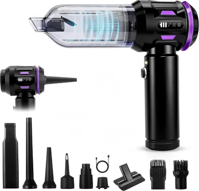 Produktbild von ZMH Handstaubsauger Akku Mini Staubsauger Kabellos 17000Pa Handstaubsauger Stark 4 in 1 Autostaubsauger 3 Stufen Tragbarer Staubsauger für Haushalt
