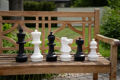 Image de Petit jeu d'échecs de jardin (roi 30 cm)