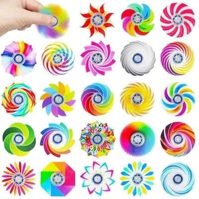 Zdjęcie produktu dla Fidget spinner zestaw 24 szt tęczowe antystresowe dla dzieci