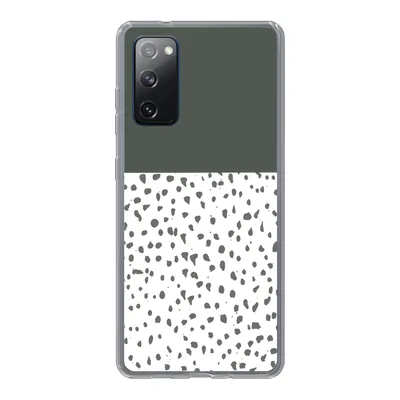Produktbild von MuchoWow® Handyhülle Schutzhülle Hülle für Samsung Galaxy S20 FE Polka dots - Grau - Weiß Silikon Softcase Handy Hülle - Abdeckung