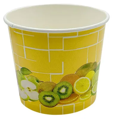Produktbild von 40 Eisbecher 250 ml Früchte Sonnengelb Ø 81 x 68 mm Hartpapier