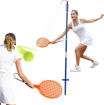 Produktbild von Tragbares, verstellbares Tetherball-Set mit Schlägern