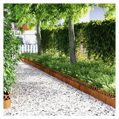 Produktbild von Rasenkanten 10 Stück Rostig 103 x 0,05 x 22 cm Wetterfeststahl