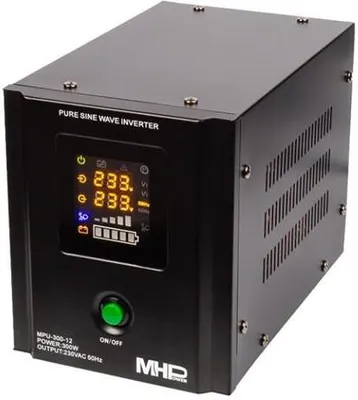 Productafbeelding van MHPower MPU-300-12 spanningsomvormer, netaansluiting met UPS-functie, 12V/230V, 300W, zuivere sinusgolf