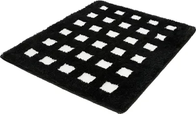 Produktbild von Kleine Wolke Badteppich BOXES Schwarz-Weiß 55 x 65 cm