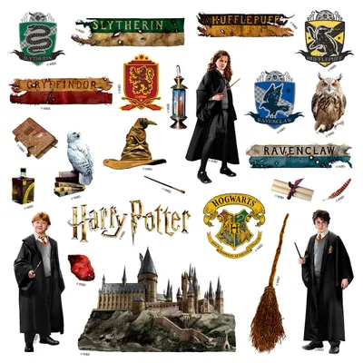 Image de Sanders & Sanders sticker mural gris Harry Potter - 601362 - 30 x 30 cm