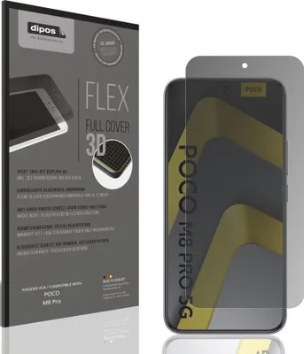 Produktbild von Full Cover Privacy Blickschutzfolie für POCO M8 Pro Folie Anti-Shock