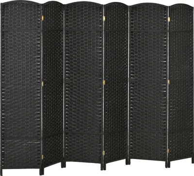 Image de Séparation de pièce - paravent/mur pliable - 6 pièces - Pliable - 240 x 170 cm - Noir