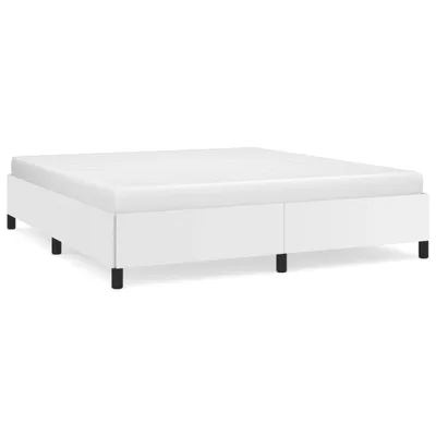 Image de vidaXL Cadre de lit blanc 180x200 cm similicuir