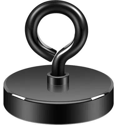 Productafbeelding van Neodymium magneet, zwart, 76,2 mm, 362,9 kg trekkracht, geschikt voor magnetische visserij