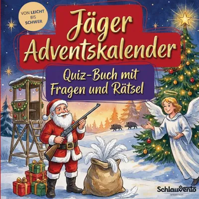 Produktbild von Jäger-Adventskalender: Quiz-Buch mit Fragen und Rätsel