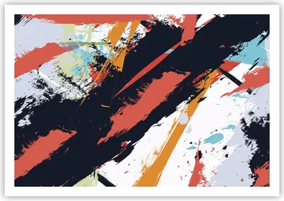 Produktbild von Poster - Poster ohne Rahmen - Abstraktion Graffiti Modern - 100x70 cm - Wand Bild - Wanddeko - Wandbilder - Kunstposter - Wandposter - Bilder - Kunstdruck - Wandbild - P2XAA100x70-4257