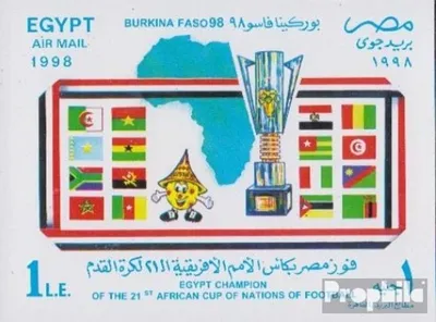 Produktbild von Briefmarken Ägypten 1998 Mi Block67 (kompl.Ausg.) postfrisch Afrikanische Fußballmeisterschaft