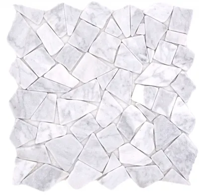 Produktbild von Natursteinmosaik Marmor weiss carrara matt Wand Boden Küche Bad Dusche MOS44-30-2030_f
