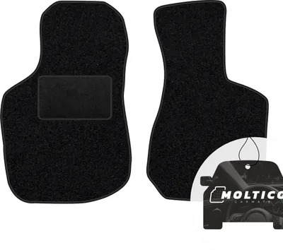 Produktbild von moto-MOLTICO Vorne Fußmatten Auto Velours Autoteppiche Schwarz Automatten Set 2-teilig passend für Opel Tigra A 1994-2003