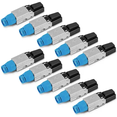 Produktbild von Netzwerk Stecker 10x Cat8 CAT8.1 Netzwerkstecker RJ45 werkzeuglos Metall 2000MHz
