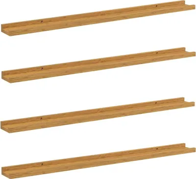 Zdjęcie produktu dla VidaXL Półka ścienna, 4 sztuki, beżowa, 100 x 9 x 3 cm, płyta wiórowa