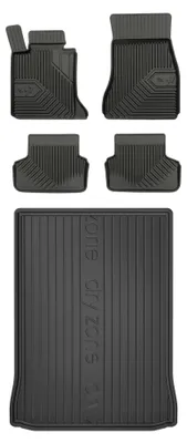 Imagen del producto de Alfombrillas de goma + bandeja de maletero para BMW Seria 5 G30 2017-2023 (sedán) – juego de 5 piezas, , a medida – Wielganizator