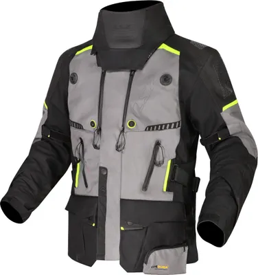 Produktbild von LS2 Apollo wasserdichte Motorrad Textiljacke, dunkelgrau/schwarz/neon-gelb, M