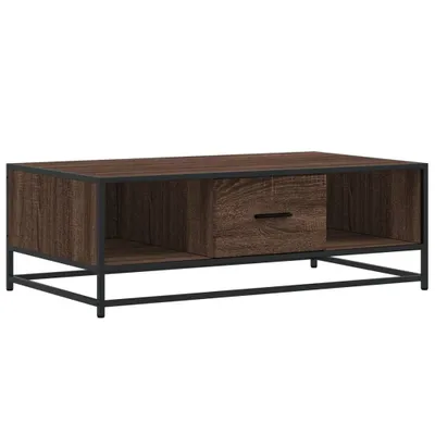 Produktbild von vidaXL Couchtisch Braun Eichen-Optik 100x57x35 cm Holzwerkstoff Metall